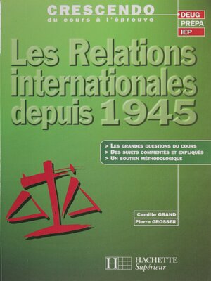 cover image of Les Relations internationales depuis 1945